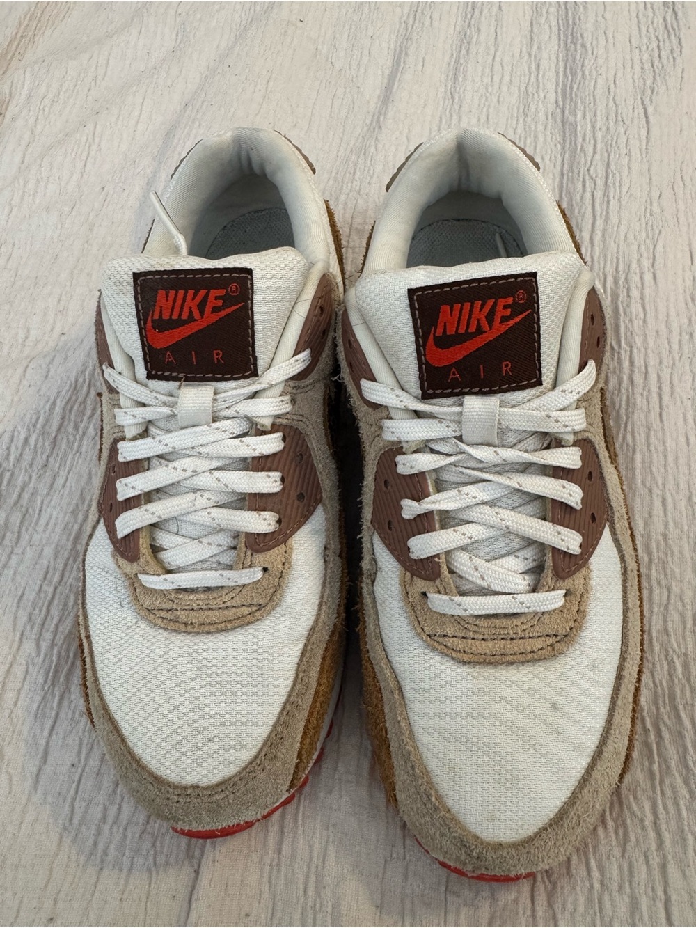 Nike Air Max 90 SE Brown Snakeskin Sneakers White & Brown